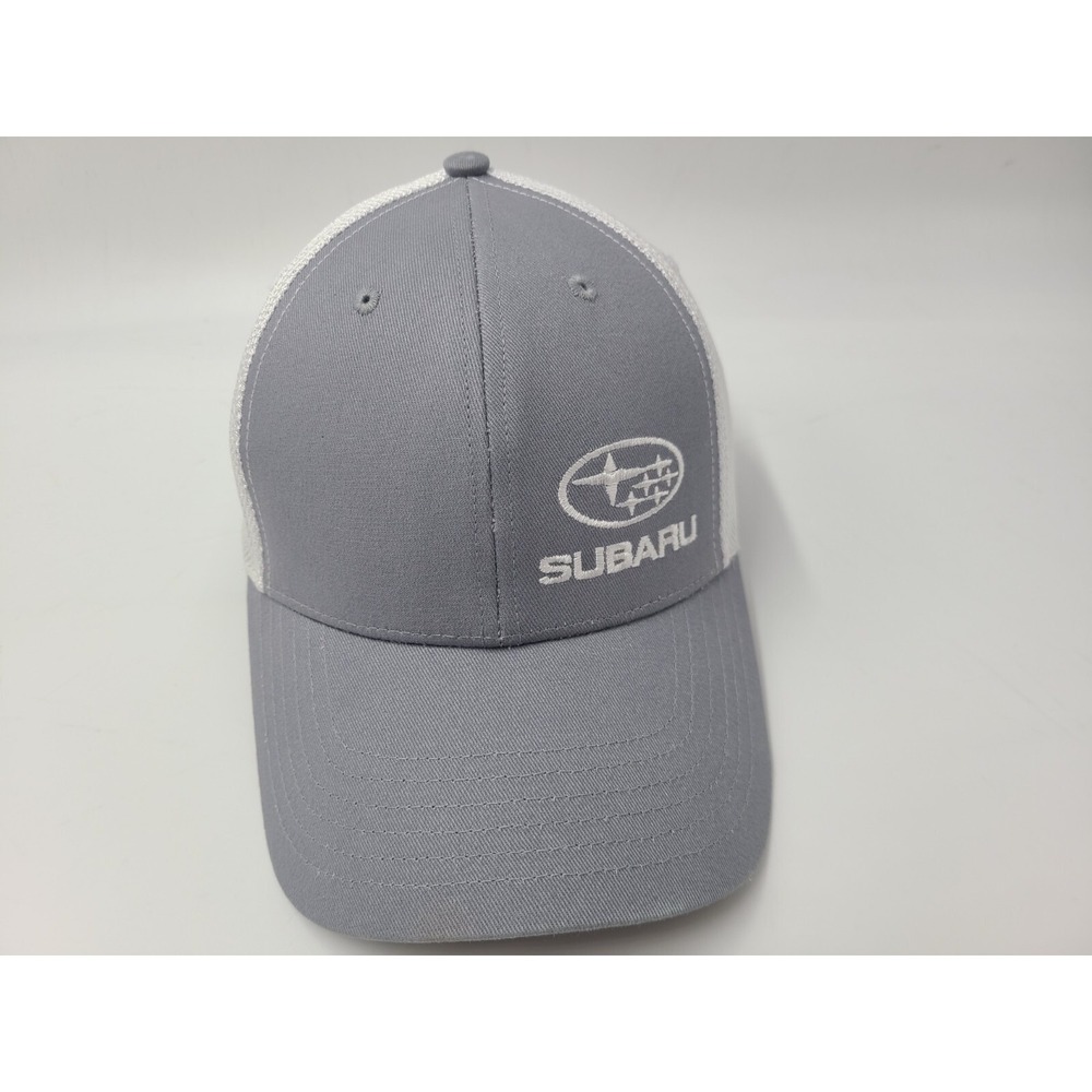 Subaru Kenny Ross Mesh Trucker Adjustable Hat Cap Dealership Dealer Gray White